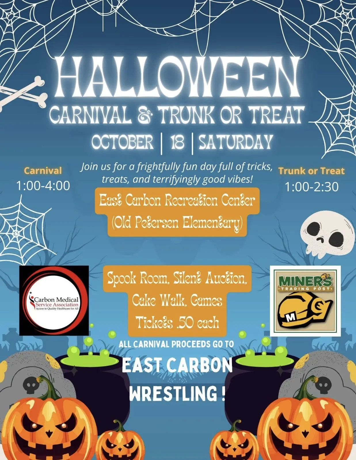Carbon Medical & Miners Trading Post presents Halloween Carnival & Trunk or Treat