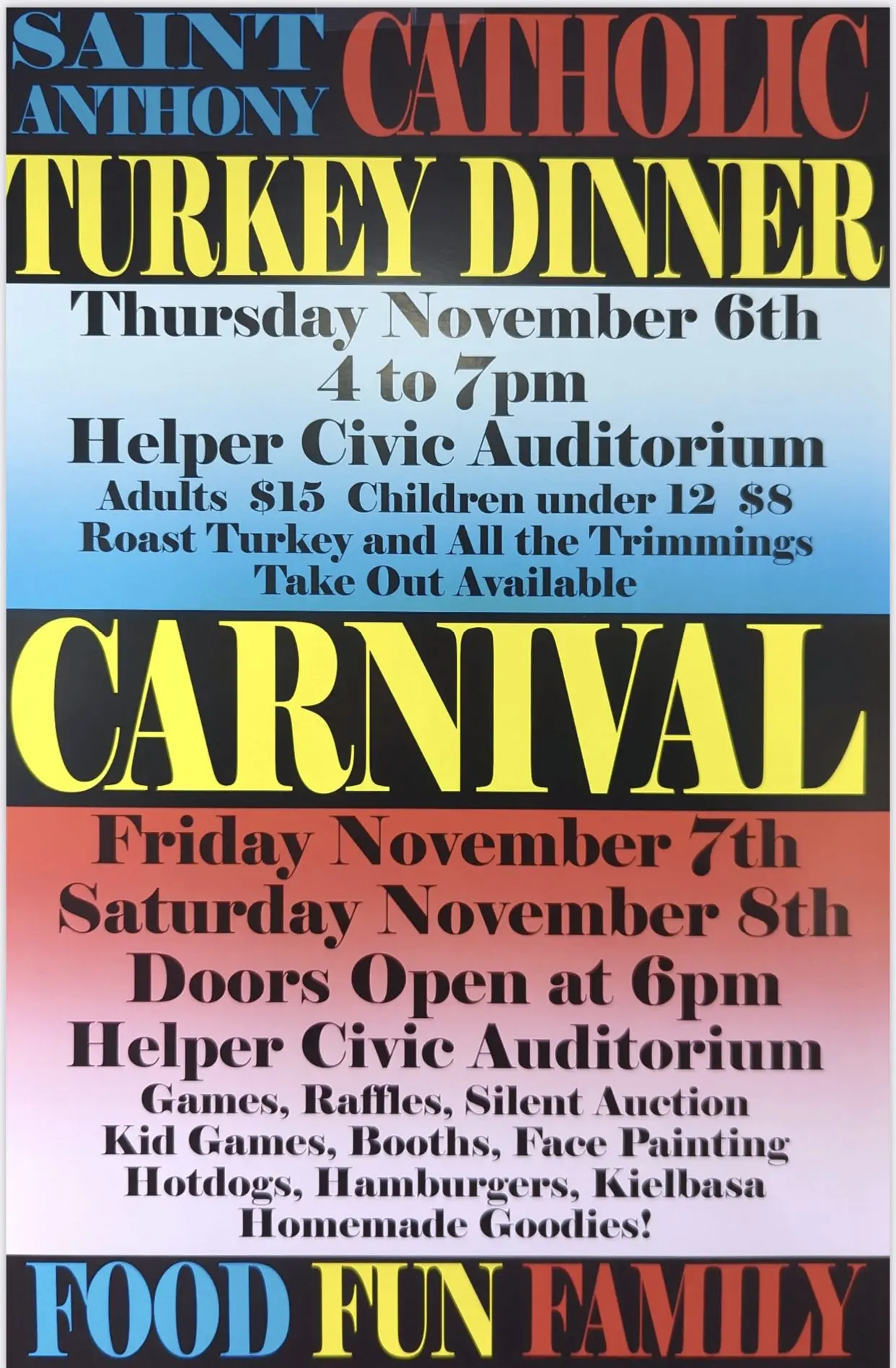Saint Anthony Catholic Turkey Dinner & Carnival