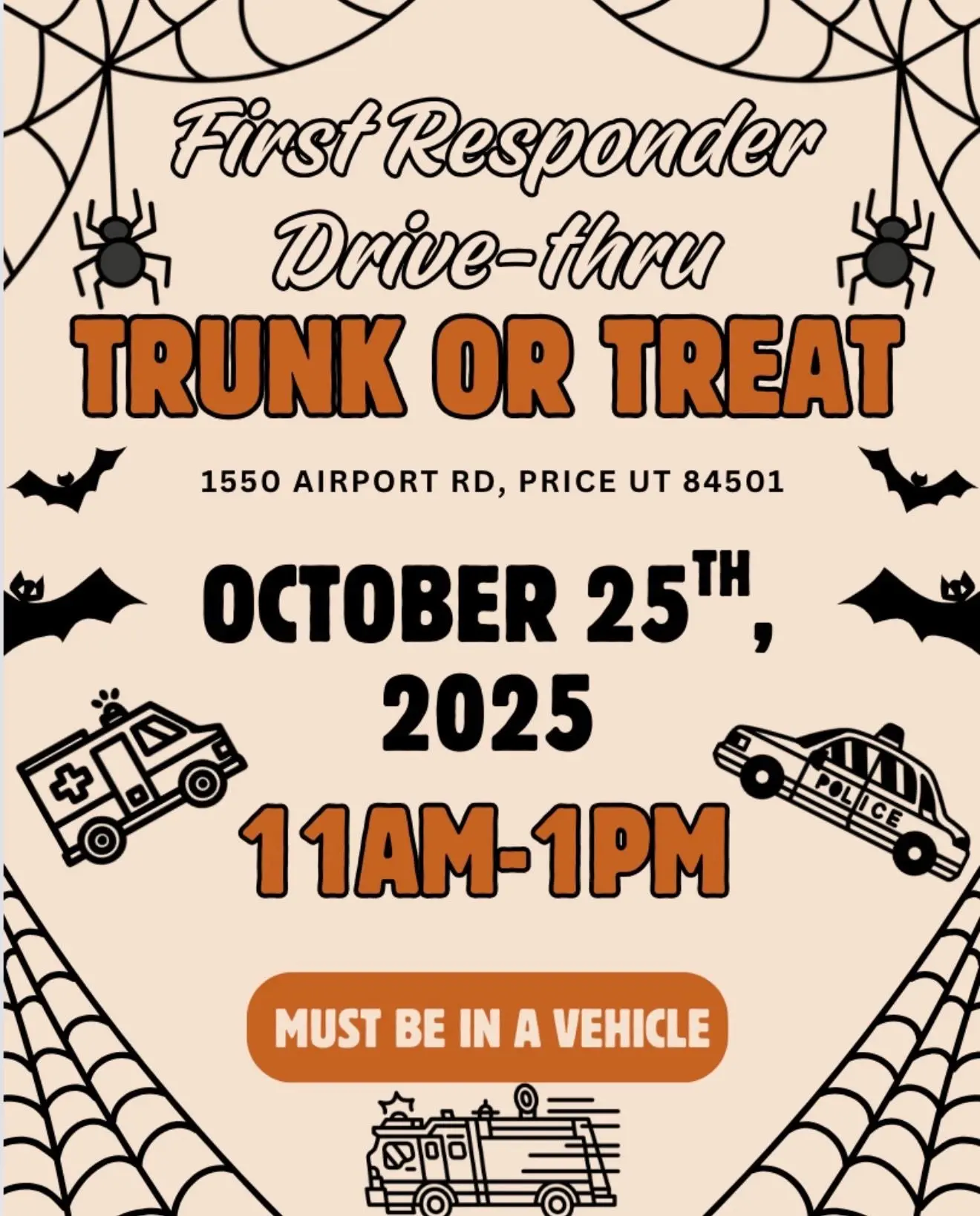 First Responder Drive-thru Trunk or Treat
