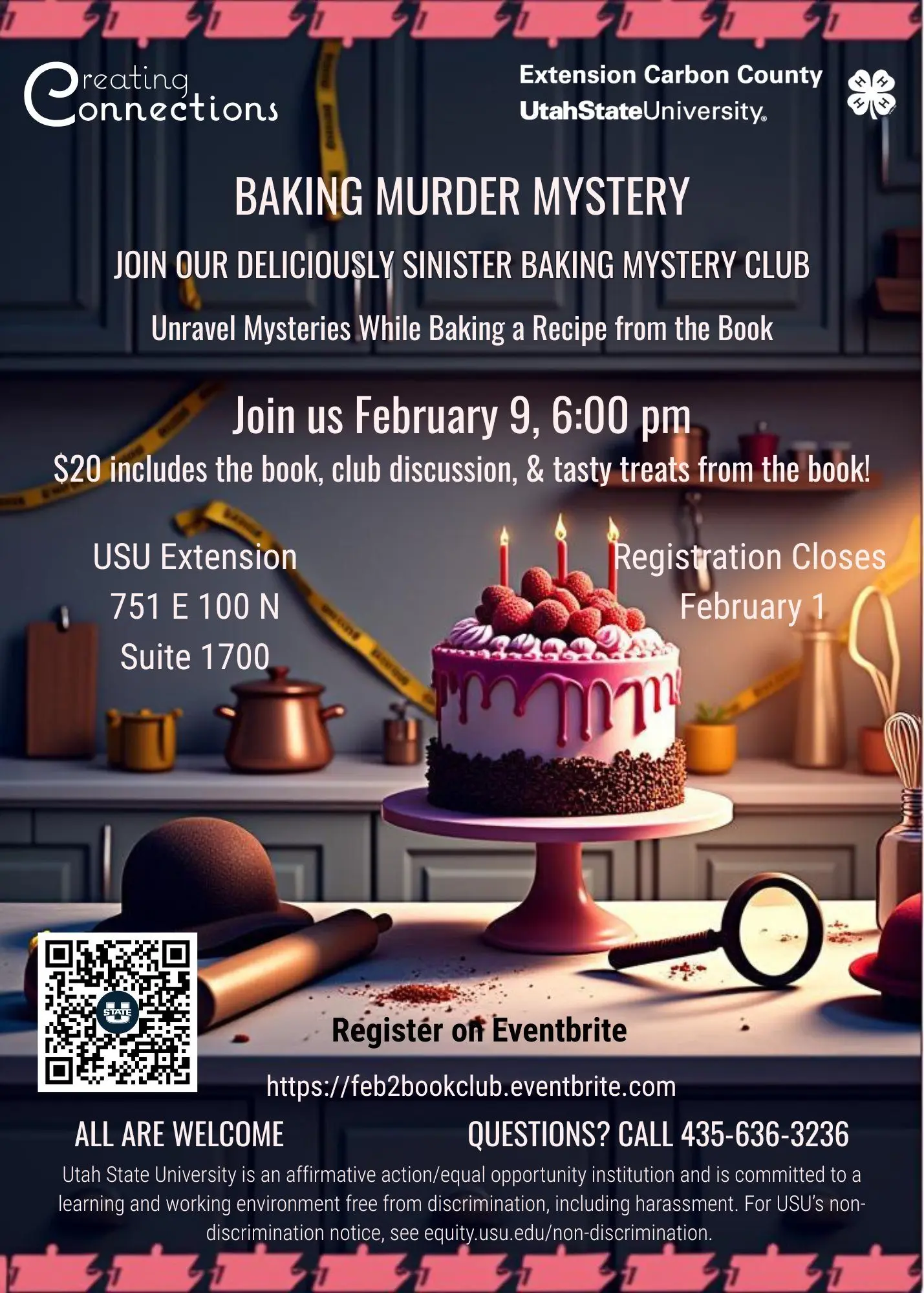 USU Extension’s Creating Connections Baking Murder Mystery