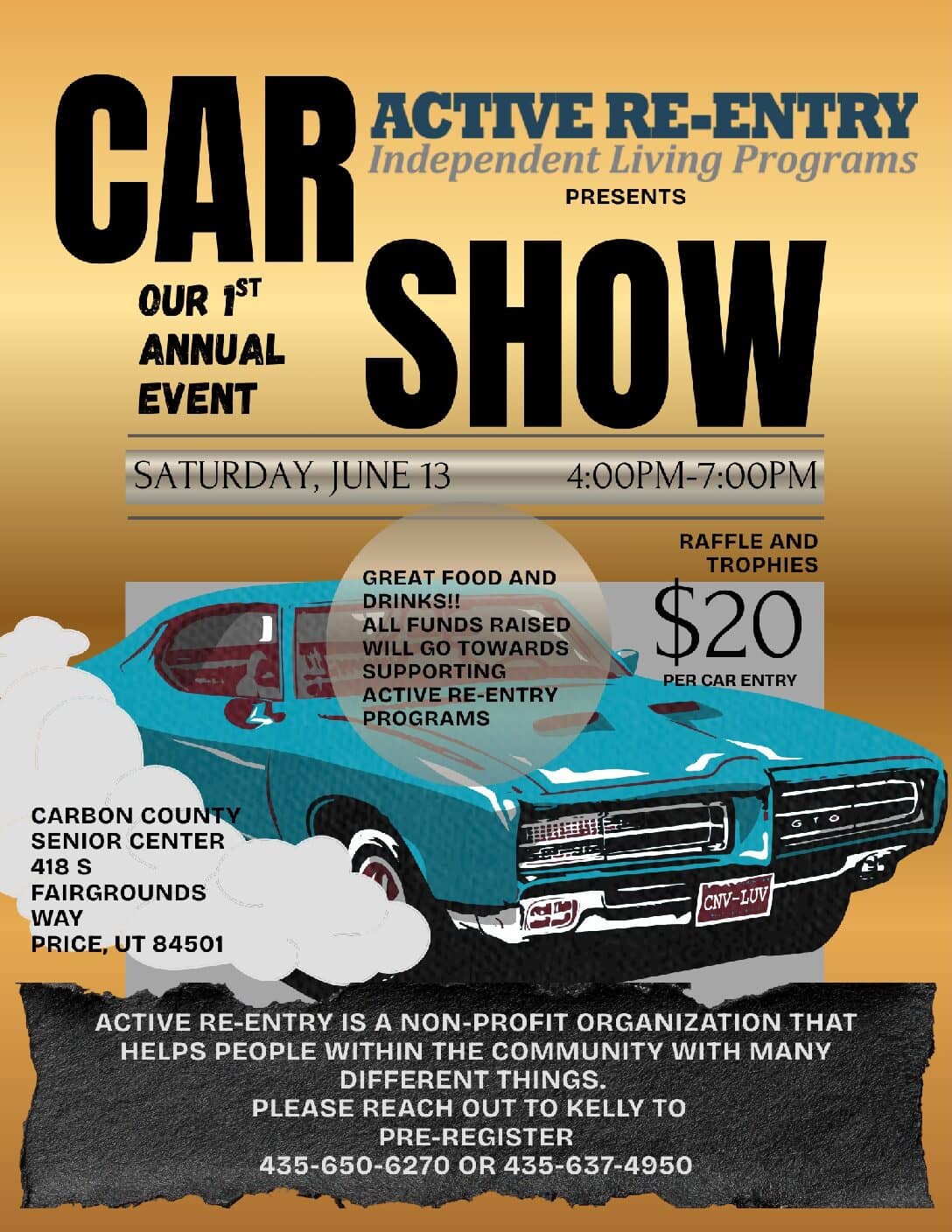 Active Re-Entry Independent Living Programs presents 1st Annual Car Show