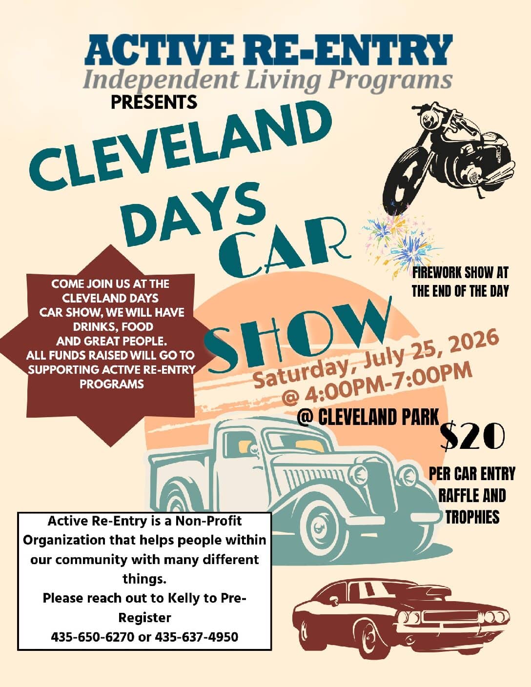Active Re-Entry Independent Living Programs presents Cleveland Days Car Show