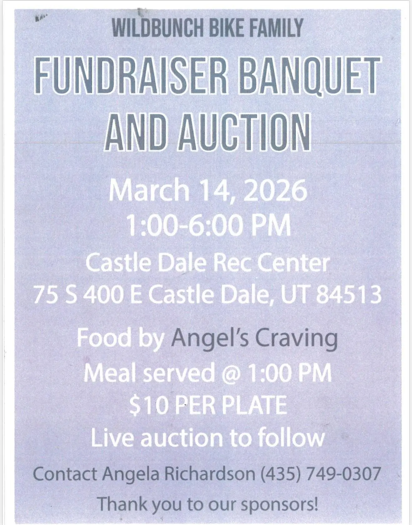 Wildbunch Bike Family Fundraiser Banquet & Auction