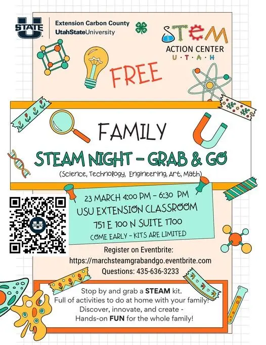 USU Extension presents Family STEAM Night – Grab & Go