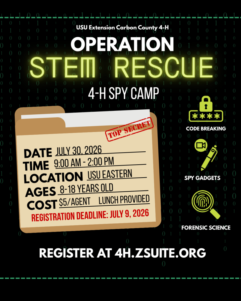 Carbon County 4-H presents ‘Operation STEM Rescue’ July 30