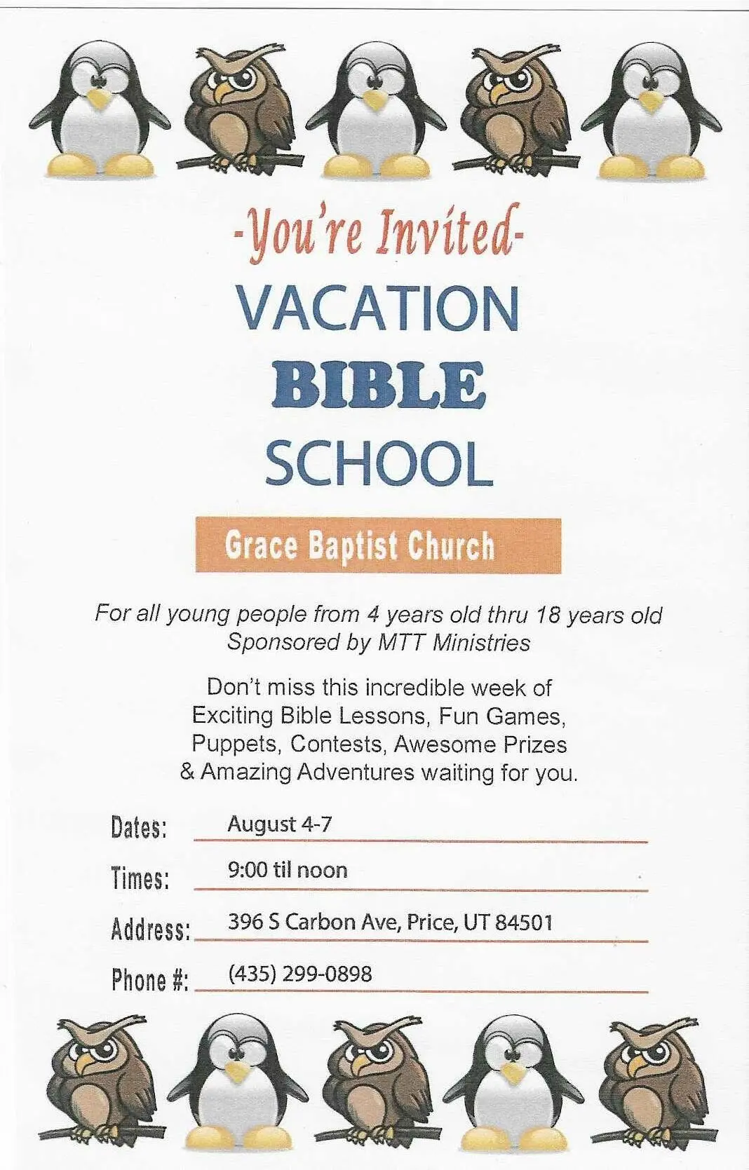 Grace Baptist Church’s Vacation Bible School