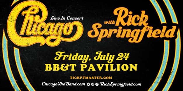 Chicago with Rick Springfield @ BB&T Pavilion 7/24 Chicago with Rick Springfield @ BB&T Pavilion 7/24