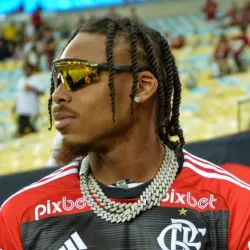 Minnesota Vikings WR Justin Jefferson at match between Flamengo (BRA) vs Alcas (ECU) by Libertadores Cup in Maracana^ Rio^ Brazil - june 28^ 2023.