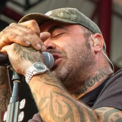 Staind frontman Aaron Lewis at the Rockstar Uproar Festival on September 25^ 2012 in Nampa^ Idaho.