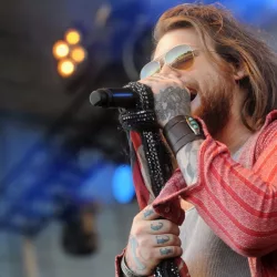 Singer Danny Worsnop of Asking Alexandria at festival Rock for People in Hradec Kralove^ Czech republic^ June 5^ 2015.