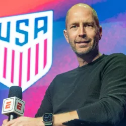 Head coach Gregg Berhalter attends revealing 26 strong Men National Team to attend World Cup at Brooklyn Steel on November 8^ 2022.