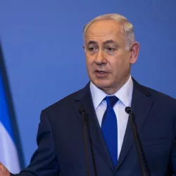 Israeli Prime Minister B. Netanyahu during the Trilateral Greece - Cyprus - Israel summit. Thessaloniki^ Greece - June 15^ 2017