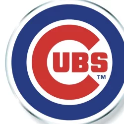 Major League Baseball logo with Chicago Cubs vector logo on white background.