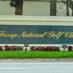 Trump National Golf Club in Jupiter^ Florida. It is a private golf club in Jupiter^ Florida with a 7^242-yard course designed by Jack Nicklaus.