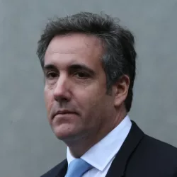 Donald Trump's ex-attorney Michael Cohen leaves federal court in Lower Manhattan after hearing. NEW YORK CITY - APRIL 16 2018