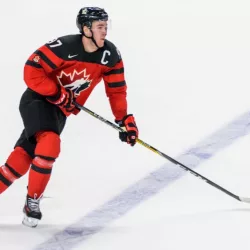 Edmonton Oilers captain Connor McDavid during Ice hockey game between team Latvia and team Canada. 01.05.2018