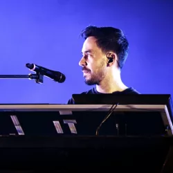 Mike Shionda of Linkin Park perform in concert at Download Festival on June 22^ 2017 in Madrid^ Spain.