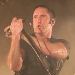 Nine Inch Nails band performs on stage at SYMA Sport and Event Centre stage July 24^ 2009 in Hungary