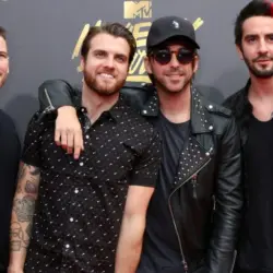 All Time Low^ Zack Merrick^ Rian Dawson^ Alex Gaskarth. Jack Barakat at the MTV Movie and Television Awards on the Shrine Auditorium on May 7^ 2017 in Los Angeles^ CA