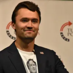 Turning Point USA founder and president Charlie Kirk during a visit to Texas State University in San Marcos. San Marcos^ TX / United States - Oct. 24 2018