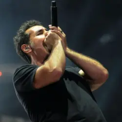 Vocalist Serj Tankian of System Of A Down during presentation at Rock in Rio 2015 in Rio de Janeiro^ Brazil. Rio de Janeiro^ September 25^ 2015