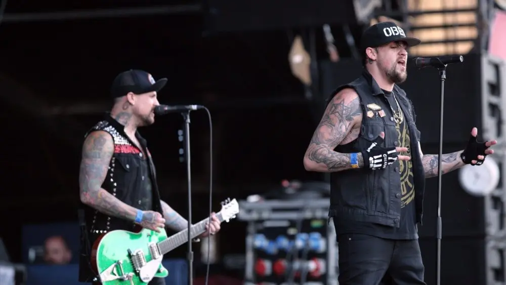 Singer Joel Madden of Good Charlotte in concert at the annual Sziget Festival in Budapest^ Hungary^ on Thursday^ August 11^ 2011. BUDAPEST^ HUNGARY - AUG 11