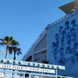 Dodger Stadium in the Elysian Park area of Los Angeles. The baseball stadium opened in 1962. Los Angeles^ California USA - June 13^ 2024