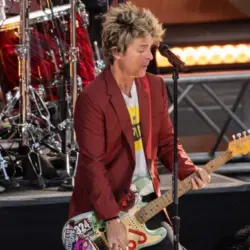 Billie Joe Armstrong performs with rock group Green Day during ABC Good Morning America concert in Central Park in New York on July 26^ 2024