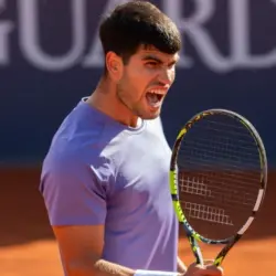 Carlos Alcaraz at Conde de Godó tennis tournament held in Barcelona. ATP 500. Barcelona^ ​​Spain- April 12^ 2025: