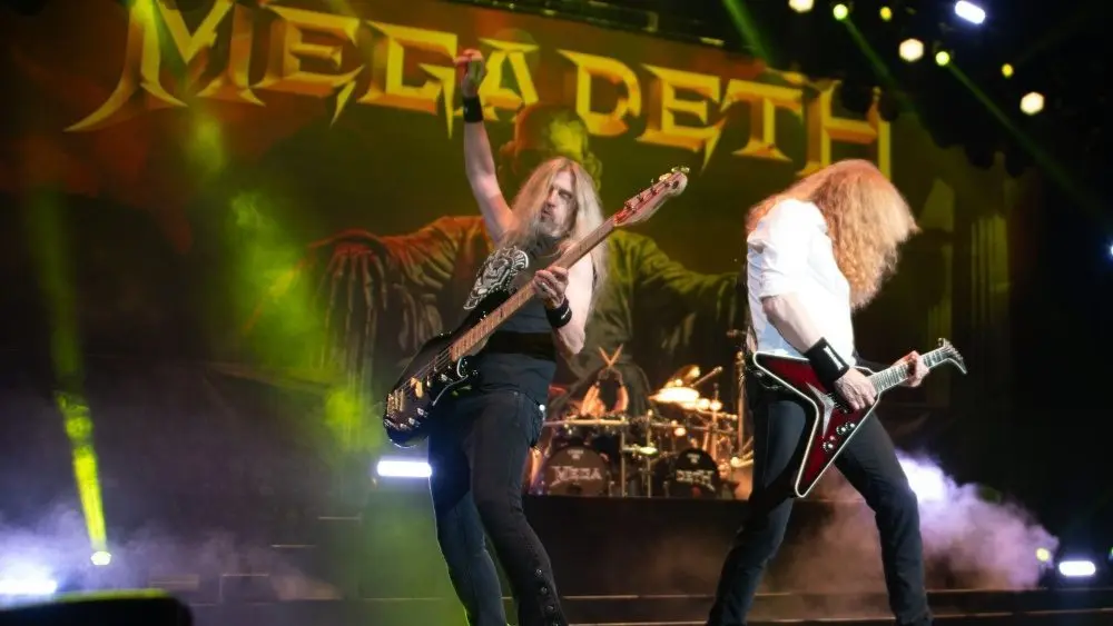 Megadeth performs in West Palm Beach^ Florida on August 24^ 2024.