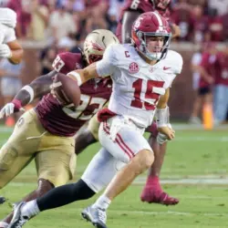 #15 Ty Simpson QB Alabama Crimson Tide vs Florida State Seminoles August 30^ 2025 Doak Campbell Stadium Tallahassee Florida