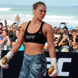Ronda Rousey open workout in the UFC^ at Barra Tijuca beach in the west of the city of Rio de Janeiro. Rio de Janeiro^ Brazil^ July 29^ 2015
