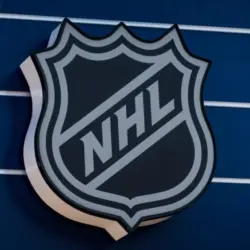 San Francisco^ CA - Sept 1 2025: The NHL Logo is seen on the facade of a building.