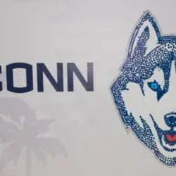 UCONN Huskies Banner in the Tampa Convention Center During the 2019 NCAA Women's Final Four Tampa Bay Tampa^ Florida / USA - April 6^ 2019