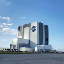 The John F Kennedy Space Center main assembly building in Cape Canaveral is one of the ten National Aeronautics and Space Administration (NASA) field centers. FLORIDA^ USA - JANUARY 09^ 2020