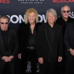 Phil X^ David Bryan^ Jon Bon Jovi^ Hugh McDonald and Tico Torres of Bon Jovi at the MusiCares Person of the Year Gala. LOS ANGELES^ USA. February 02^ 2024