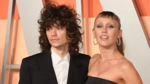 Miley Cyrus and Maxx Morando at the Vanity Fair Party. Los Angeles^ CA. 02MAR2025