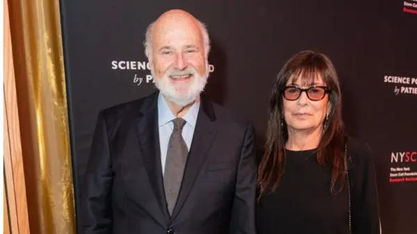 Rob Reiner and Michele Singer Reiner attend New York Stem Cell Foundation Gala and Science Fair at Jazz at Lincoln Center on October 10^ 2023