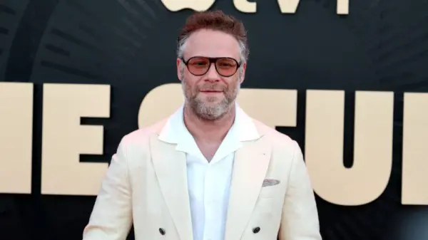 Seth Rogen at Apple TV+ Series 'The Studio' World Premiere held at the Academy Museum of Motion Pictures in Los Angeles^ USA on March 24^ 2025.