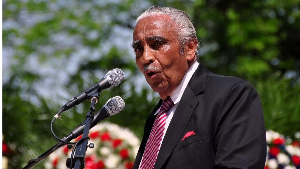 Congressman Charles Rangel speaking at the annual Memorial Day Remembrance ceremonies in Riverside Park. New York City - May 26^ 2014