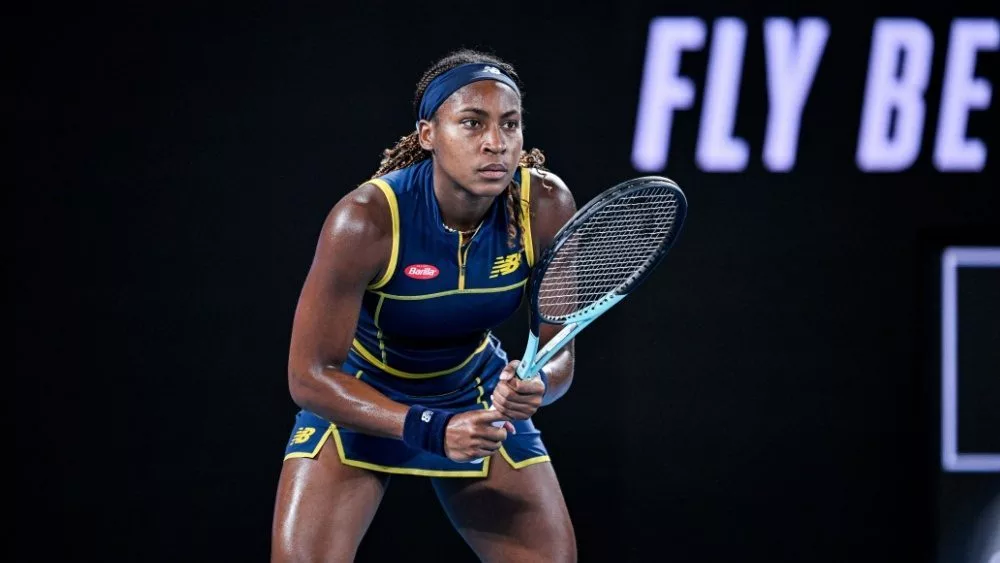 Cori Coco Gauff during the Australian Open AO 2024 Grand Slam tennis tournament on January 25^ 2024 at Melbourne Park^ Australia.