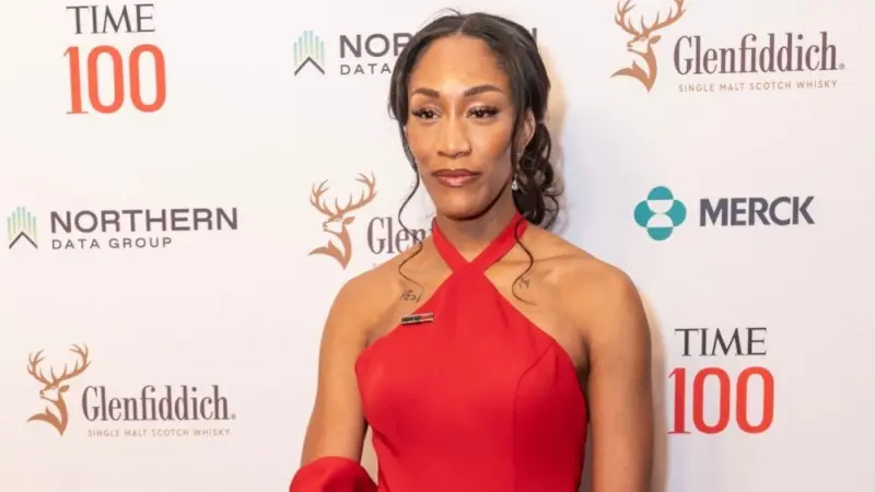 A'ja Wilson attends Time100 gala at Jaz at Lincoln Center in New York on April 25^ 2024