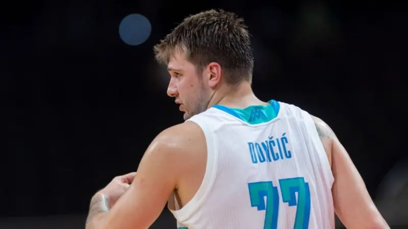 FIBA Olympic qualifying tournament 2020. Slovenia - Venezuela. Basketball player Luka Dončić in action KAUNAS^ LITHUANIA - July 3th 2021