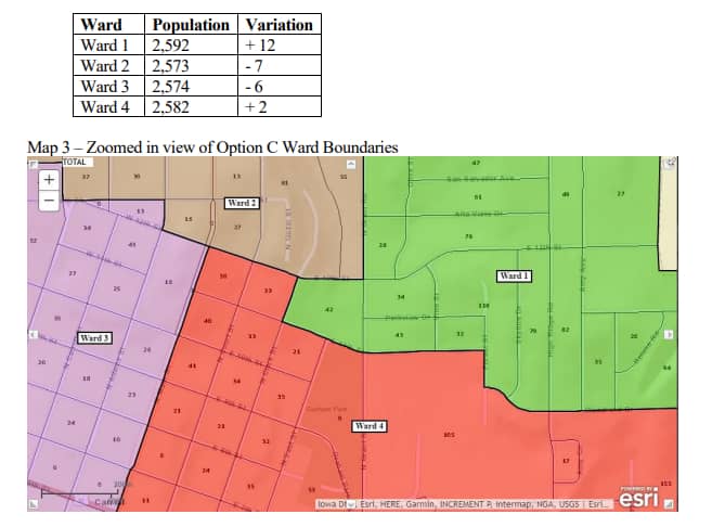 Carroll Council Approves Ward Redistricting Map; Moving Two Block From Ward One To Ward Four - Vimarsana News