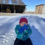 Eve: Granddaughter’s1st snow