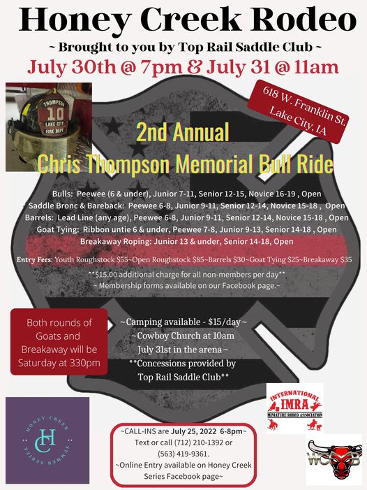 Sign Up For The Second Annual Chris Thompson Memorial Bull Ride Is Tomorrow - Vimarsana News