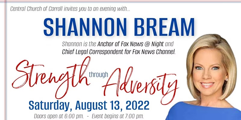 Central Church Hosts Fox News Anchor, Shannon Bream, Aug. 13 - Vimarsana News