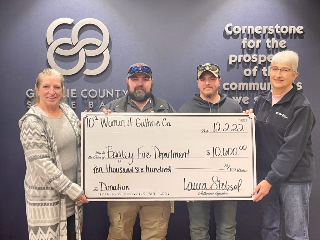 10-Squared Women Of Guthrie County And Anonymous Donor Present Bagley Fire Department $25,000 - Vimarsana News
