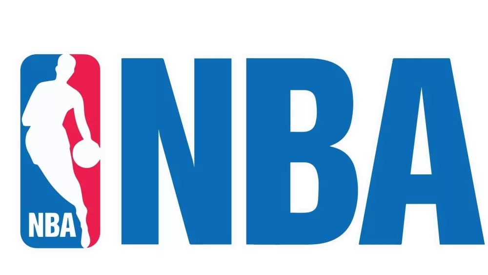 NBA logo vector set printed on paper and placed on white background