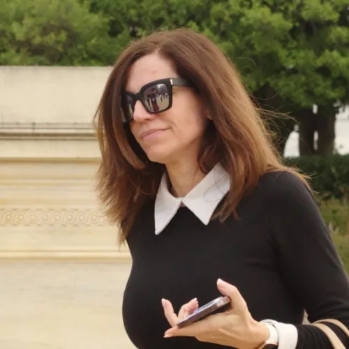 Rep. Nancy Mace (R-S.C.) walks out of the U.S. Capitol. WASHINGTON^ DC - March 13^ 2024